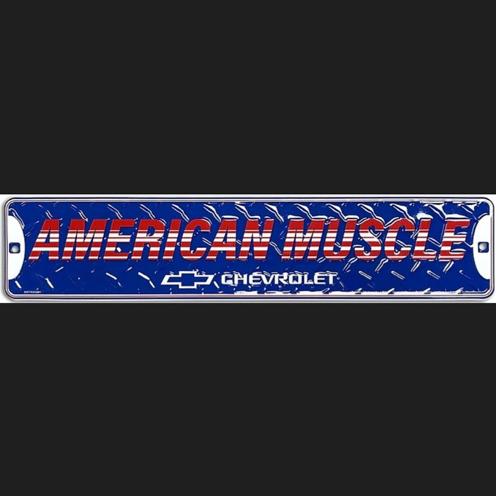 American Muscle Chevrolet Licensed Embossed 18" x 4" Sign NEW! Collectibles:Advertising:Automobiles:American:Chevrolet Style Your Walls